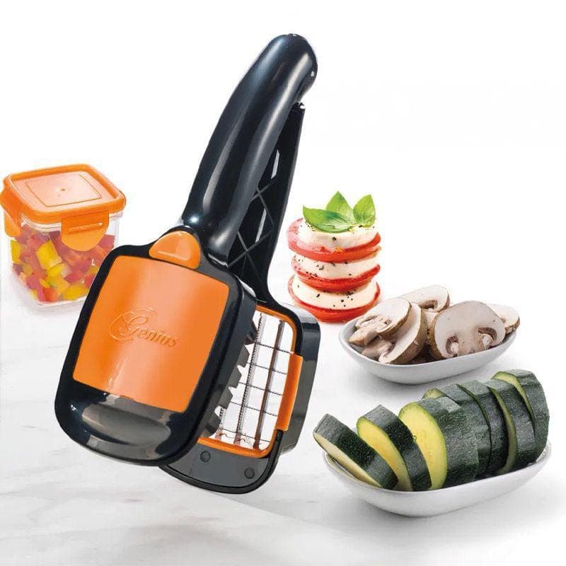 Fatiador Mini Cortador De Legumes Frutas Alimentos Inox 5 Em 1 Multifuncional Cozinha