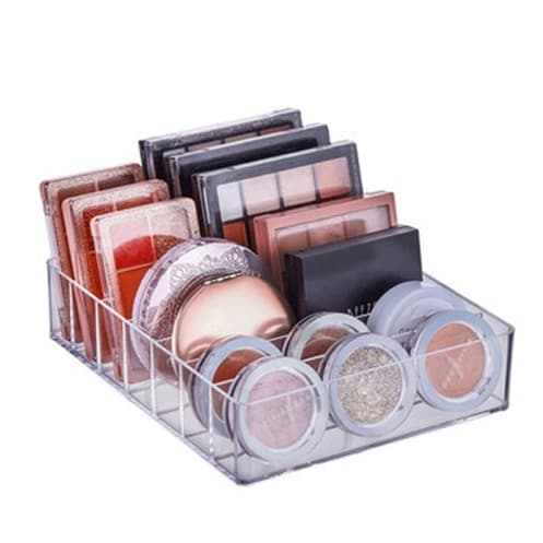 organizador de maquiagem acrílico com 7 divisórias porta paleta blush sombra