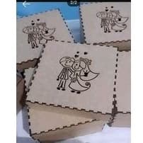 3 Caixas para casamento Noivinhos 12x12x5