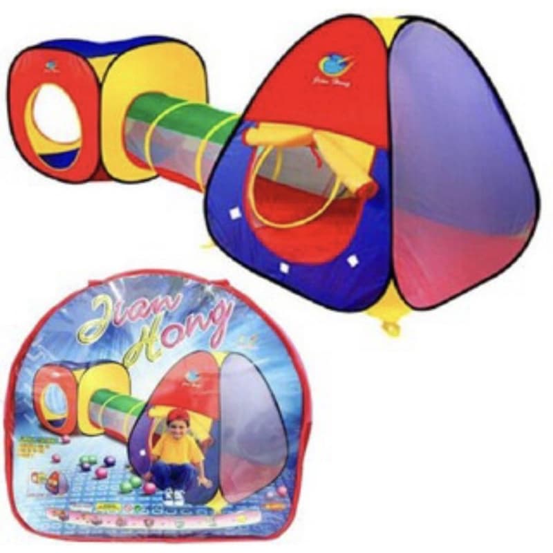 TOCA TÚNEL INFANTIL COLORIDA 3x1 NÃO ACOMPANHA BOLINHA
