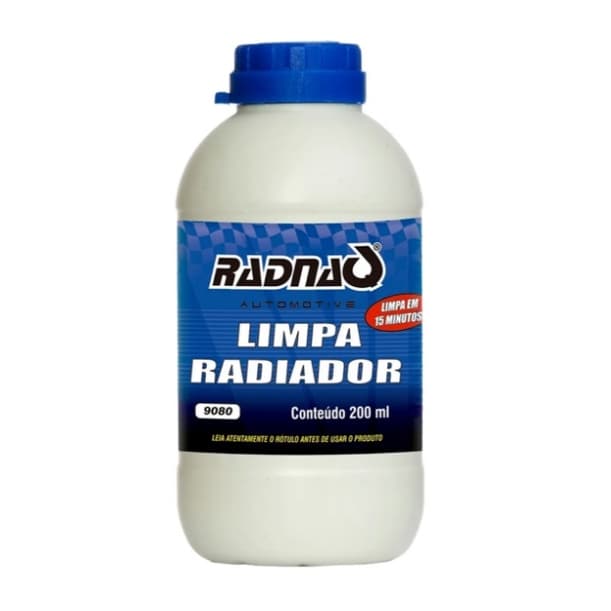 Limpa Radiador (200 ml) Radnaq base de ácido orgânico,  para limpeza do sistema de arrefecimento, elimina a ferrugem e resíduos aderidos no radiador, bloco do motor e mangueiras