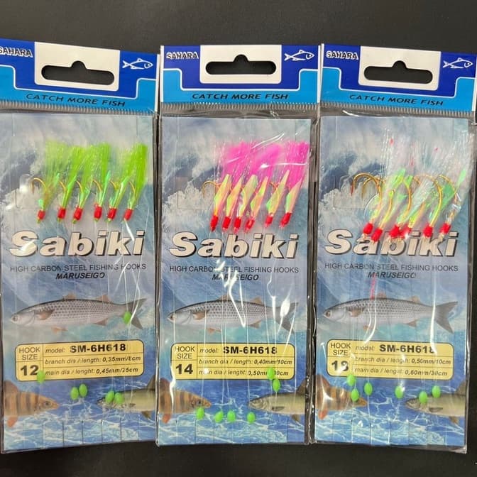 Isca Cartela C/ 6 Sabiki  marca sahara