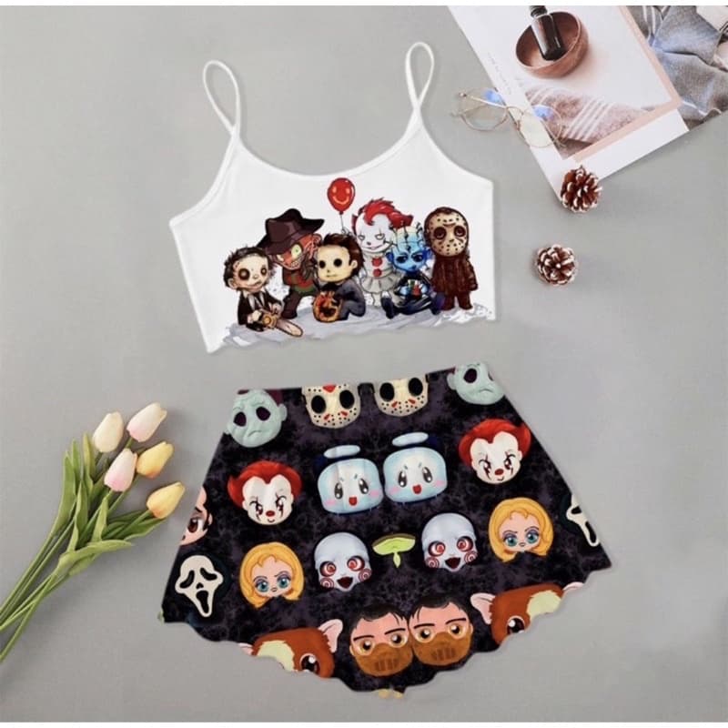 shortdoll pijaminha de ondinhas personalizados séries filmes roupa de dormir