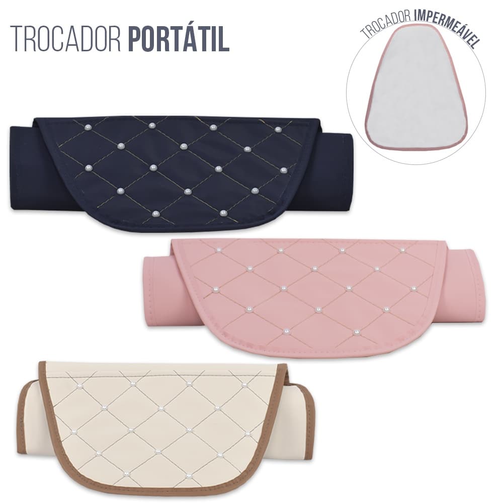 Trocador De Fralda Portátil Impermeável Dobrável Lindas Estampas