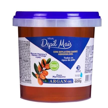 Cera Depilatória Hidrossolúvel Depil Mais 600G Argan