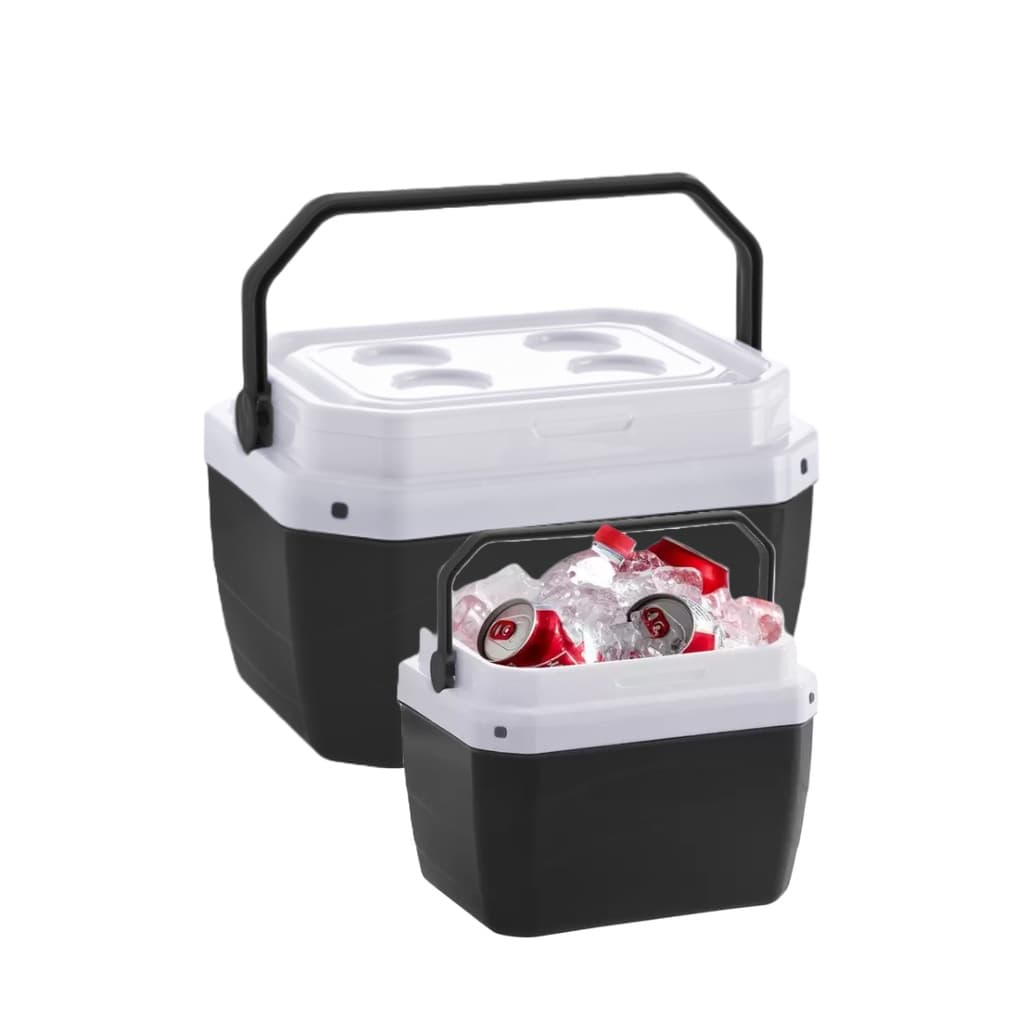 Kit Combo Cooler Caixa Térmica 6L e 17L C/ Alça Colorida Para Praia Pesca Camping Piscina Churrasco