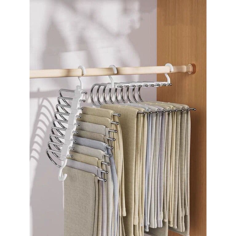 Cabide Multiuso Inox Dobrável Portátil Para Saias/Blusas/Bermudas/Calças