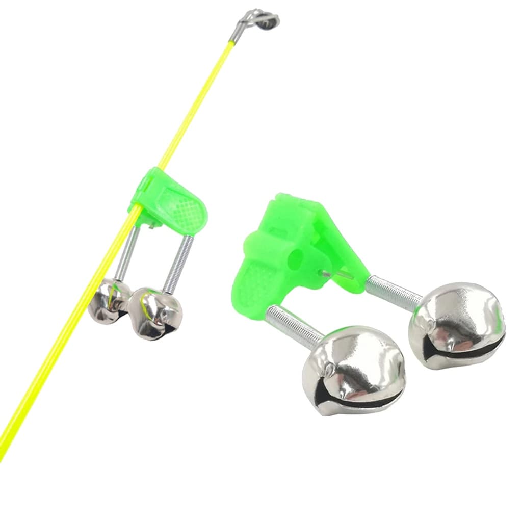 Kit com 10 Sino Duplo Alarme Para Vara De Pesca Suporte Sinalizador Guizo Sininho