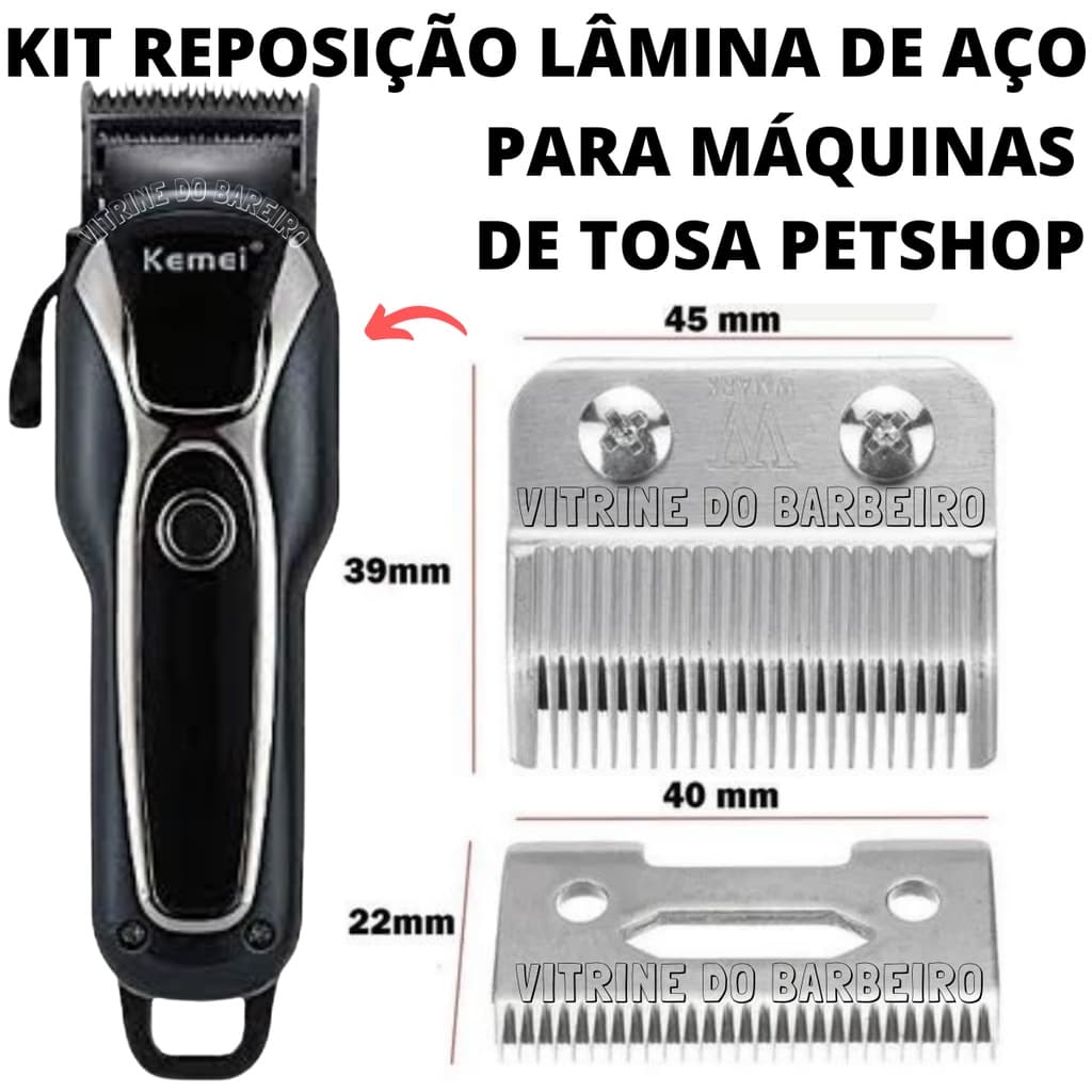 Kit Reposição Lâmina De Aço P/ Máquinas Petshop 1991!!