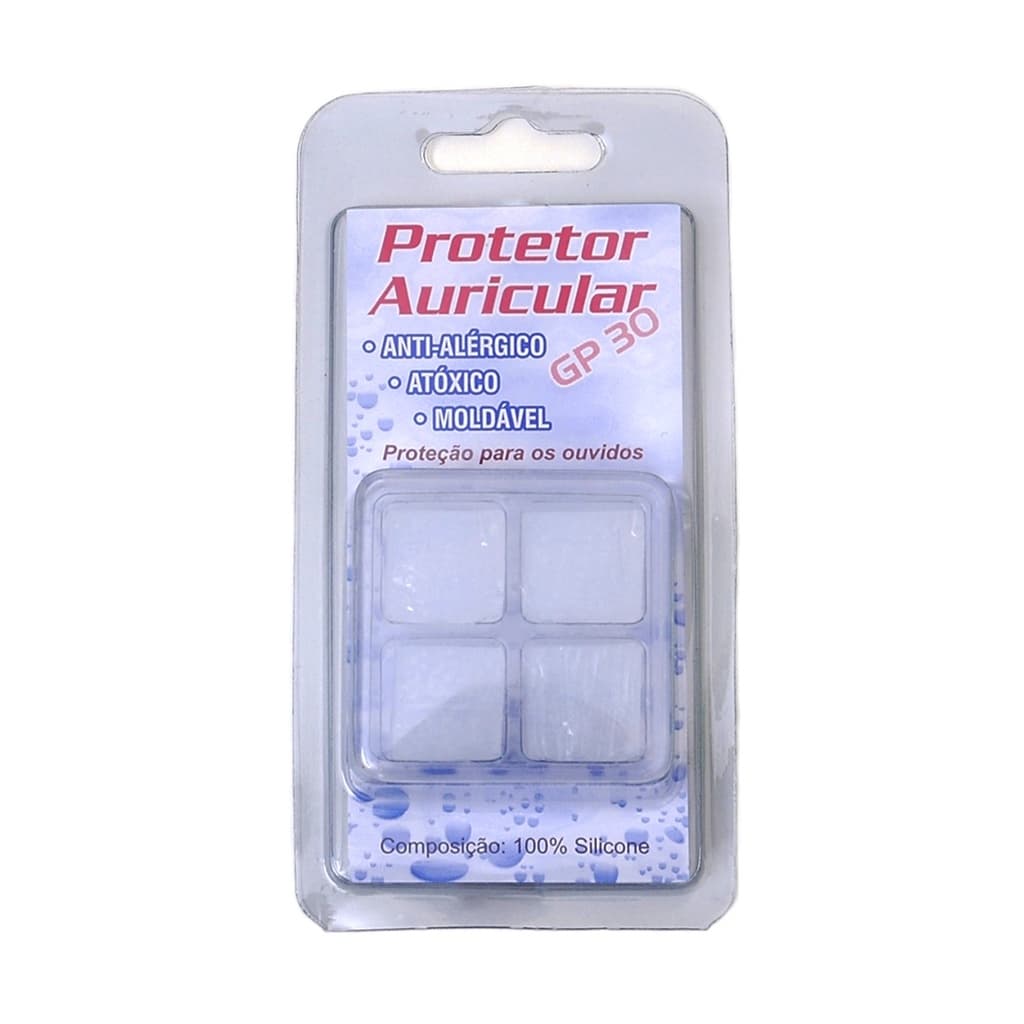 Tampão de Ouvido Silicone GP30 Protetor Auricular - Natação Ruídos