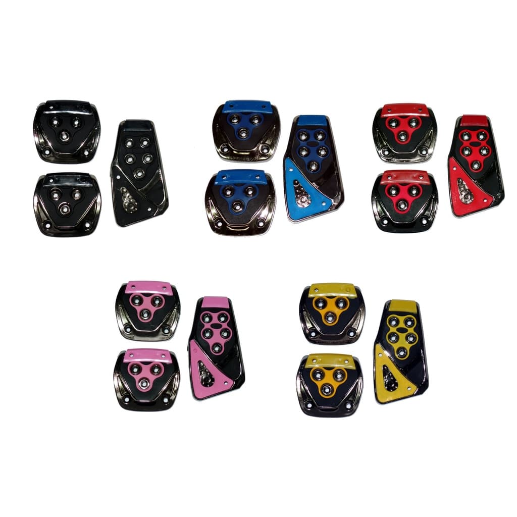 Kit Pedaleiras Esportivas Acessórios Carros Tuning Corrida Universal 3 Peças