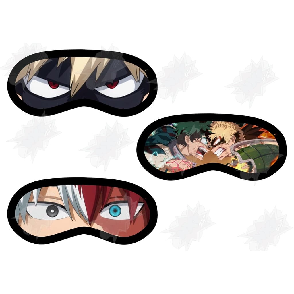 Máscaras de olho de dormir/tapa olho Boku no Hero Academia / My Hero Academia / Anime / Mangá / Otaku / Izuku Midoriya