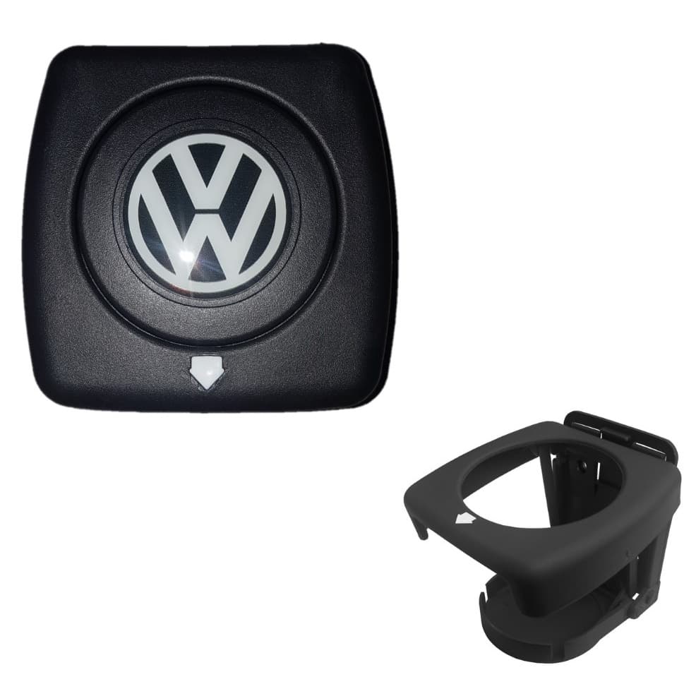 Porta Copos e Latas Logo Volkswagen Com Parafusos VW Fusca Carro Caminhões Onibus Van