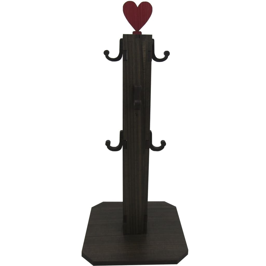 Pedestal Amadeirado Porta Xicaras Mancebo Mdf