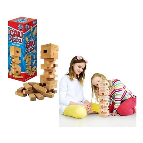 Jogo Caiu Perdeu Com 54 Peças 7460 Pais e Filhos