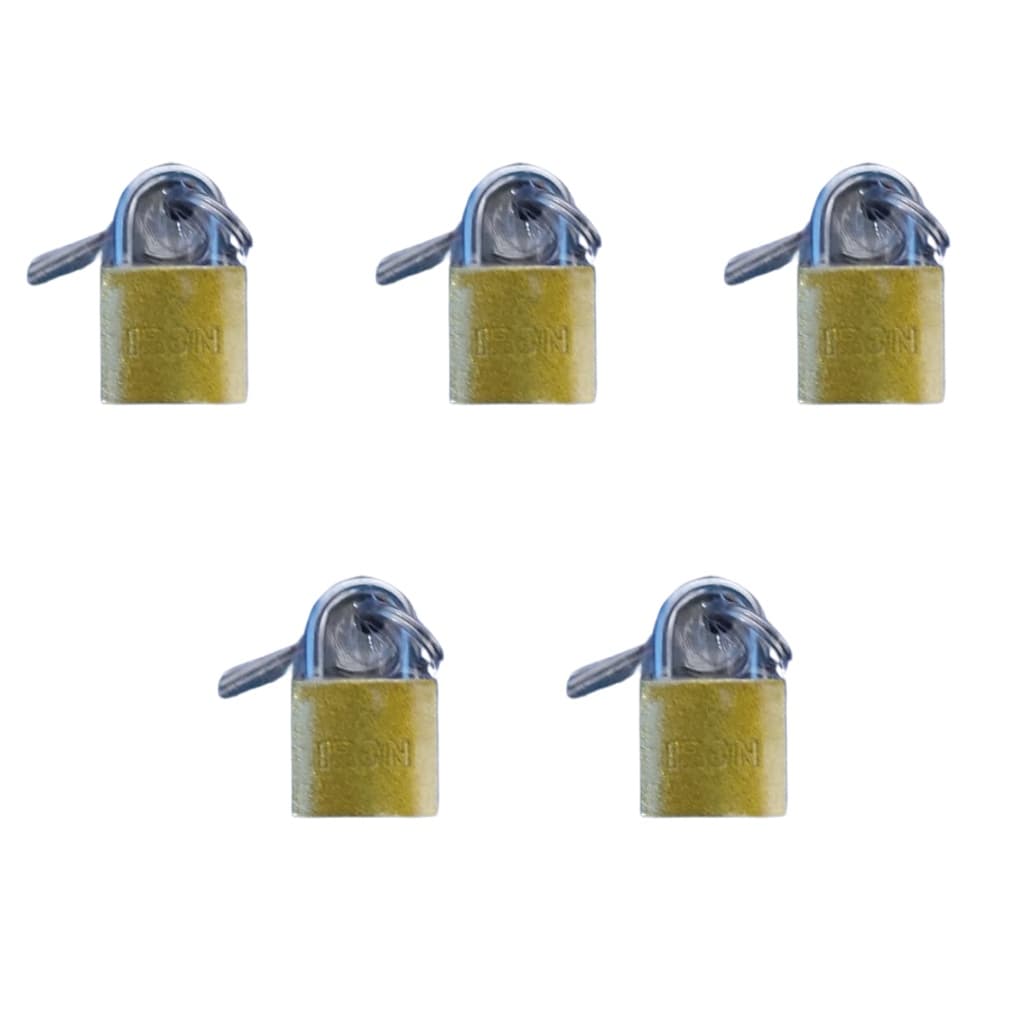 Cadeados 25mm para Janelas, Venezianas, Trincos, Malas, Gavetas, Diários, Fichários, Porta Jóias KIT COM 5