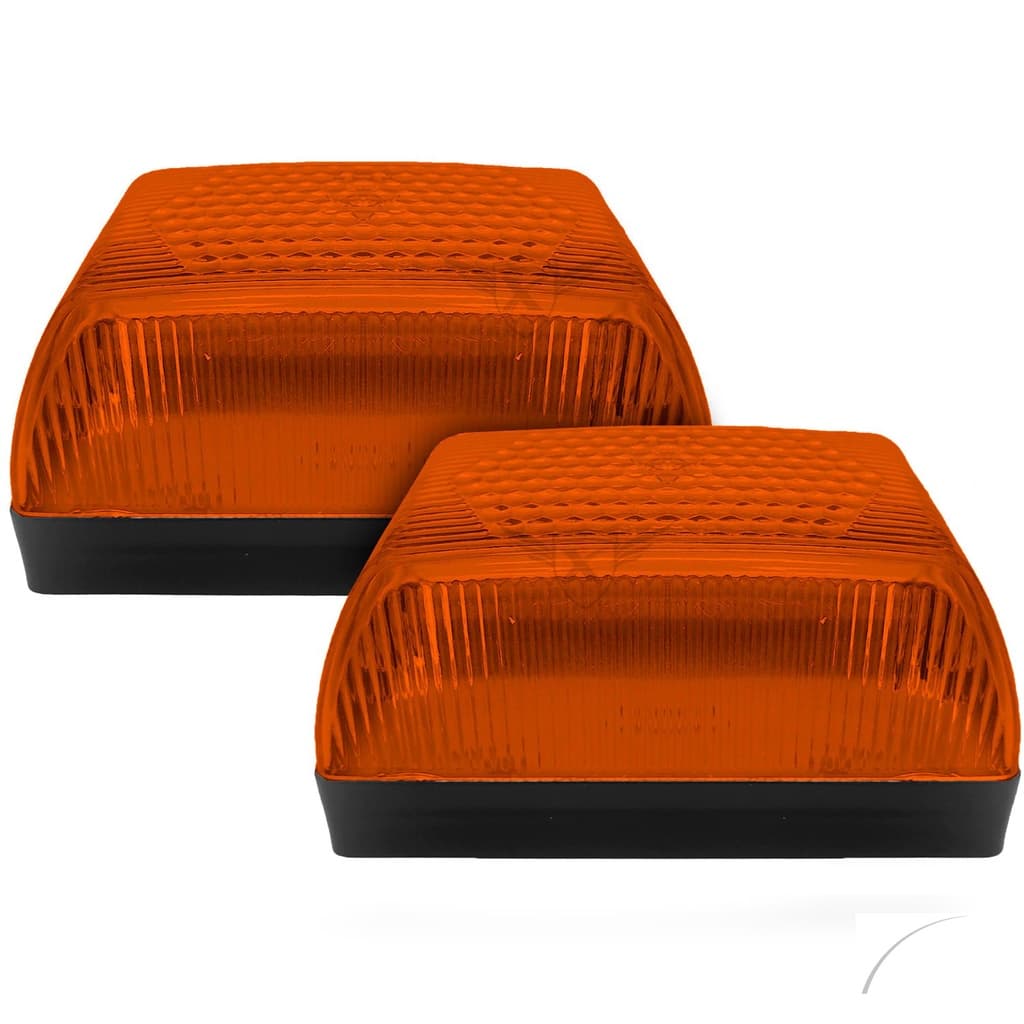 Par de Lanterna Lateral Caminhão Carreta Carretinha Amarela Lanterna Iluminação Lateral Sinalização