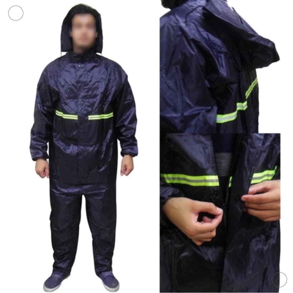 Capa De Chuva Moto Jaqueta e Calça Motociclista Impermeável Nylon e PVC Motoboy