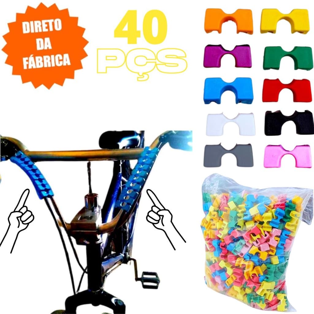 Enfeite Organizador Adaptador Para Cabos De Bicicleta 40un