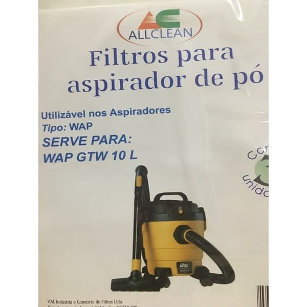 Saco Filtro Para Aspirador De Pó Wap Gtw 10 L