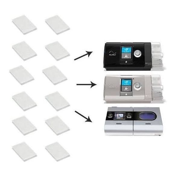 Filtros P/ Cpap Resmed S9/s10 Airsense/aircurve 12 Unidades - Anvisa