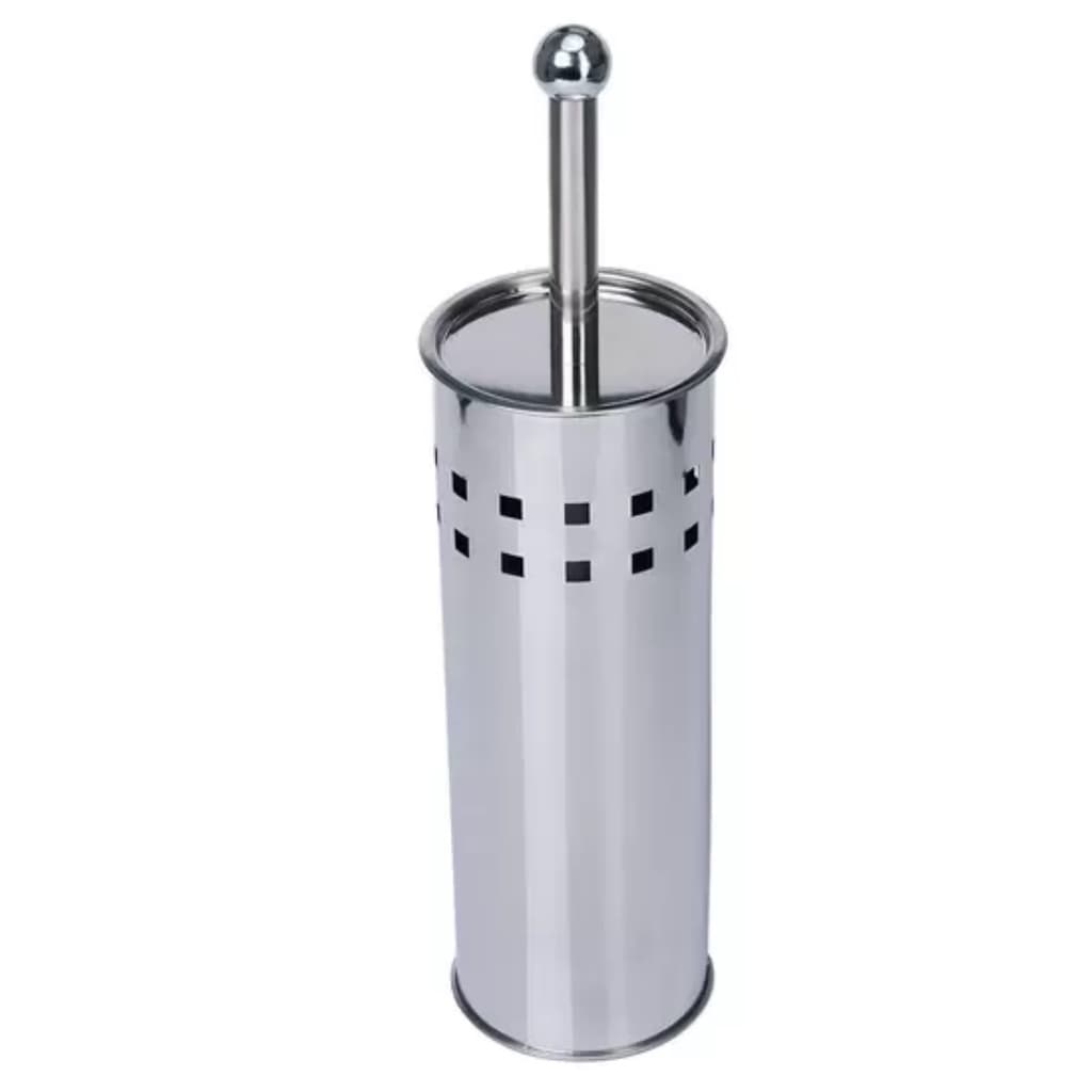 Escova Sanitária de Inox com Suporte para Banheiro com Furo