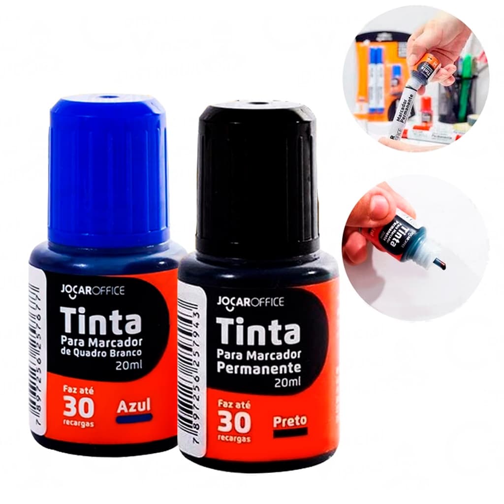 Tinta Para Marcador Permanente Refil Recarga Caneta Reabastece Pincel Atômico Em Cor Prático Rápido