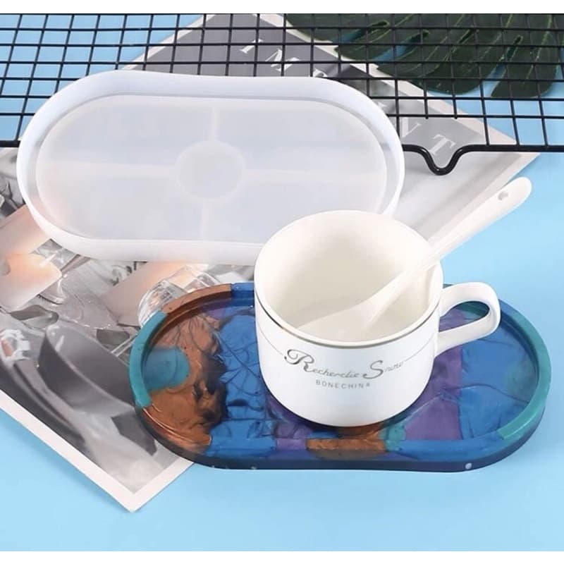Molde para bandeja / Molde de silicone para Resina ou Gesso
