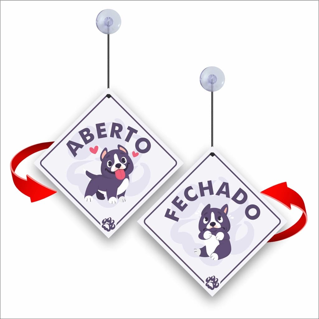Placa Premium Pet Shop Loja Ração Veterinário Aberto Fechado