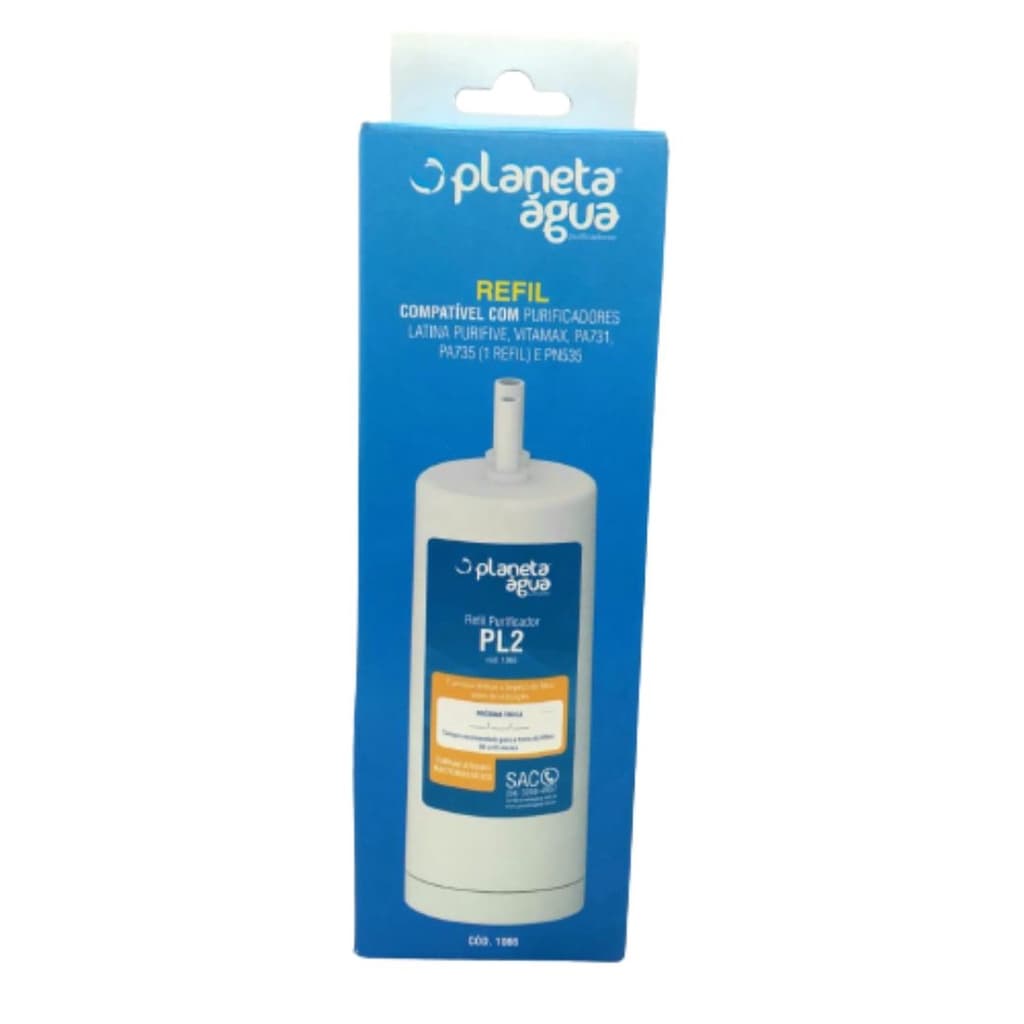 Refil Filtro PL2, Refil Purificador Latina Purifive, Vitamax, PA731, PA735, PN535