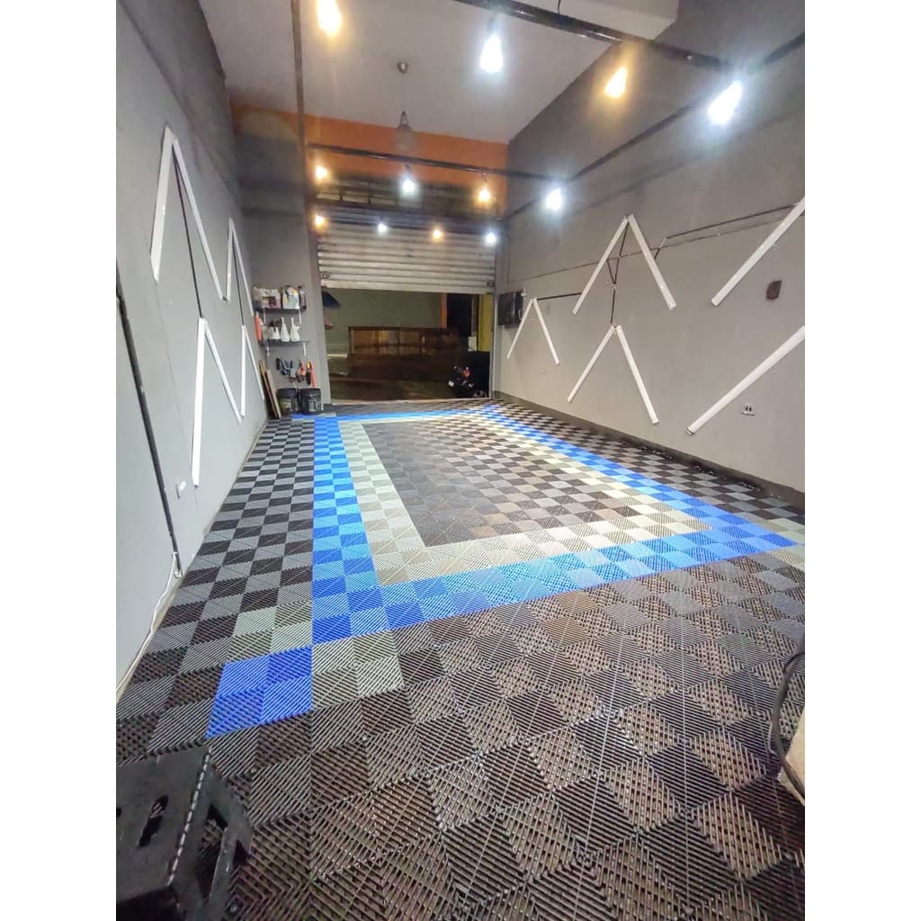 Piso 30x30 ESTRADO modular antiderrapante garagem banheiro vestiário tapete