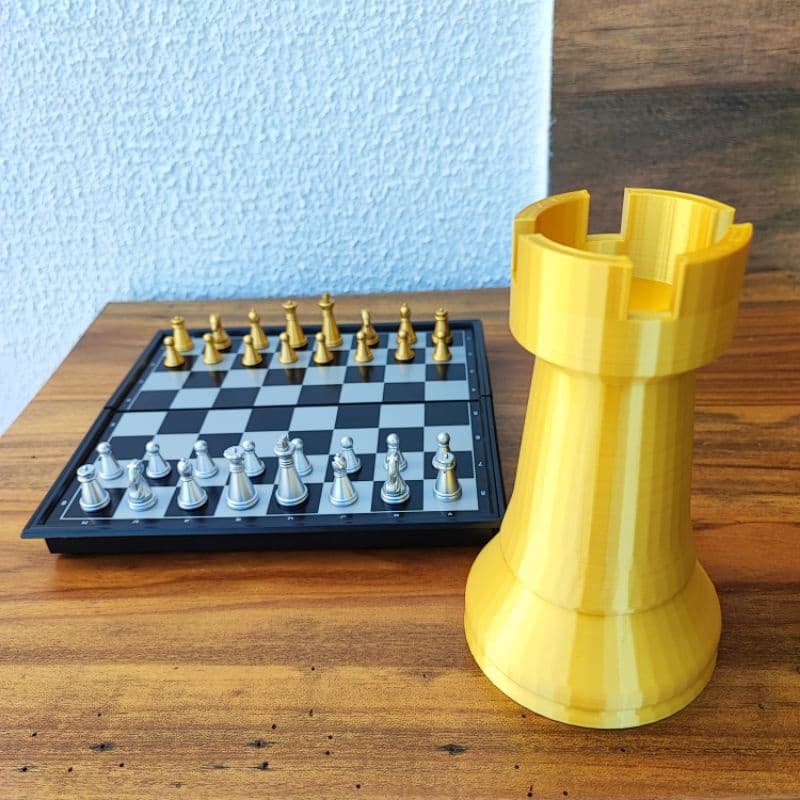 Torre de Xadrez Decorativa - Impressão 3D