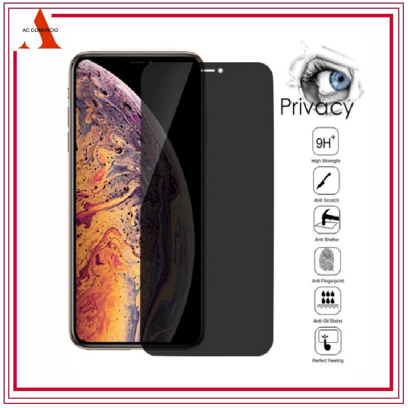 Película de vidro 3D Privativa iPhone Anti Spy Todos Modelos Privacidade Iphone 6 7 8 XS XR 11 12 13 14