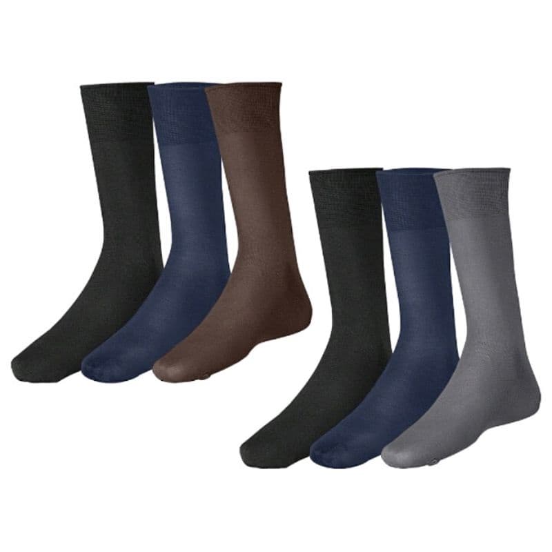 Kit 6 Pares de Meias Sociais Masculinas – Conforto, Elegância e Durabilidade