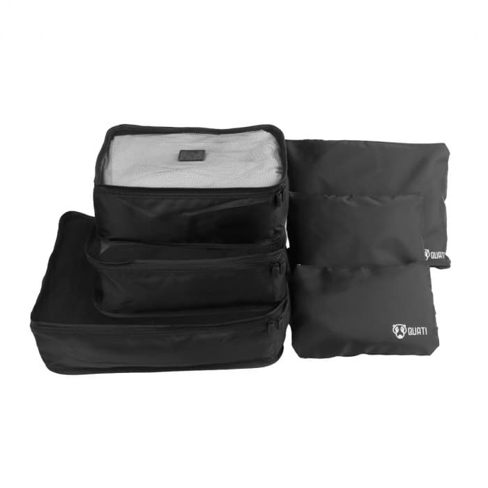 Organizador De Mala Para Viagem Preto 6 Pecas Quati Travel