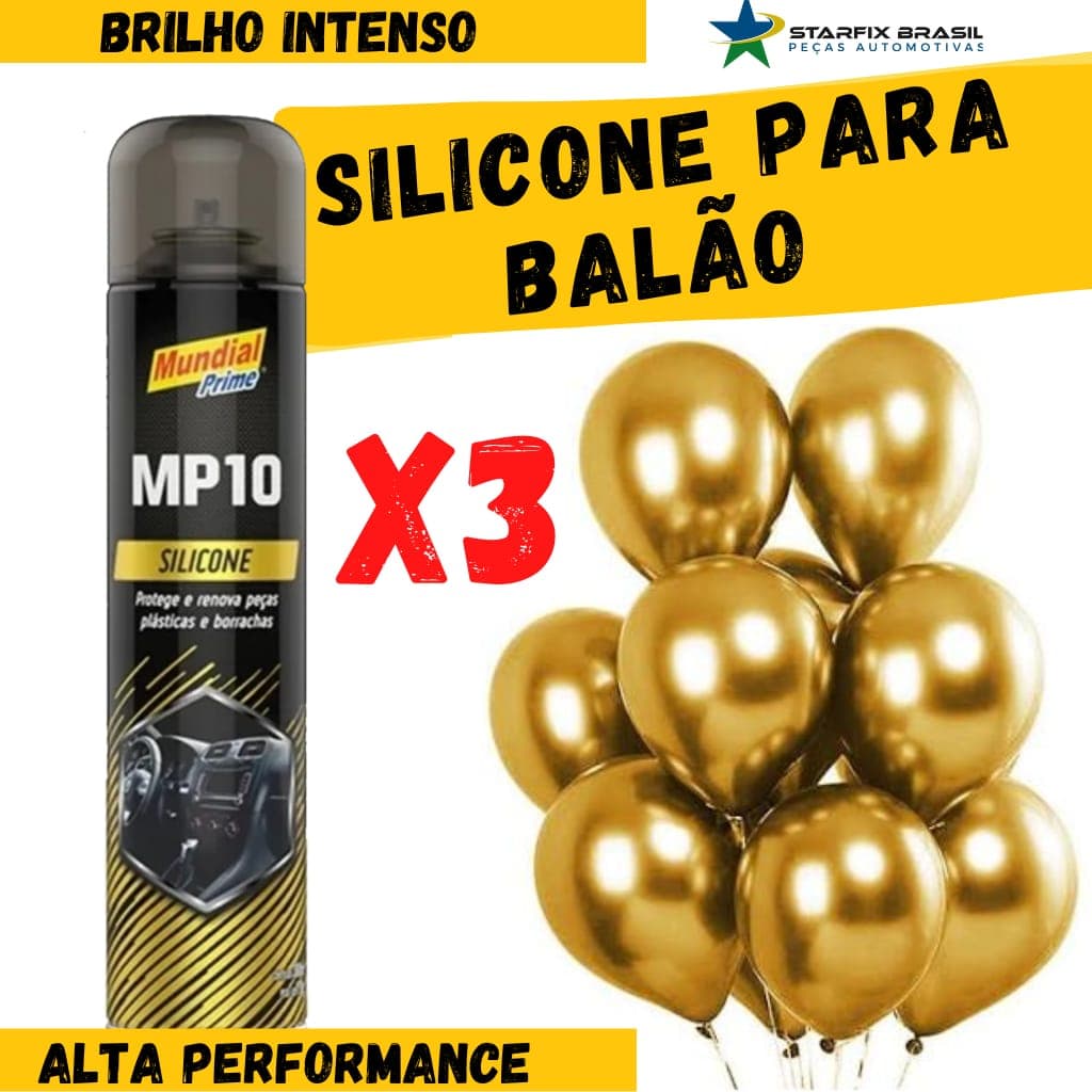 kit 3 unidades Spray silicone brilho para Balões