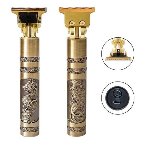Máquina De Cortar Cabelo Profissional Acabamento Barbeador Vintage Sem Fio