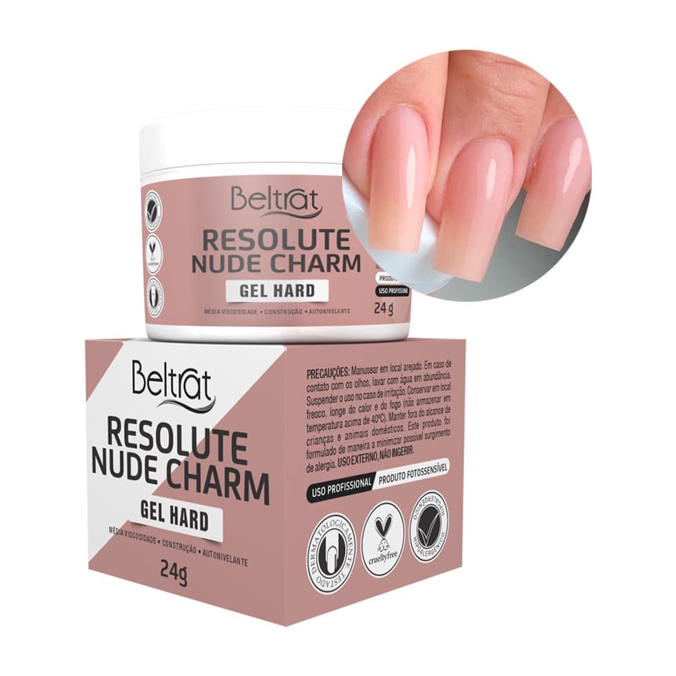 Resolute Nude Charm 24g Gel Beltrat - Hard led Uv - Envio 24 Hrs