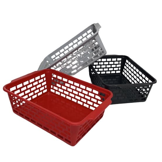 Kit 2 Mini Cesta Plástica Organizadora Multiuso Coloridas Utility 19x13x6cm
