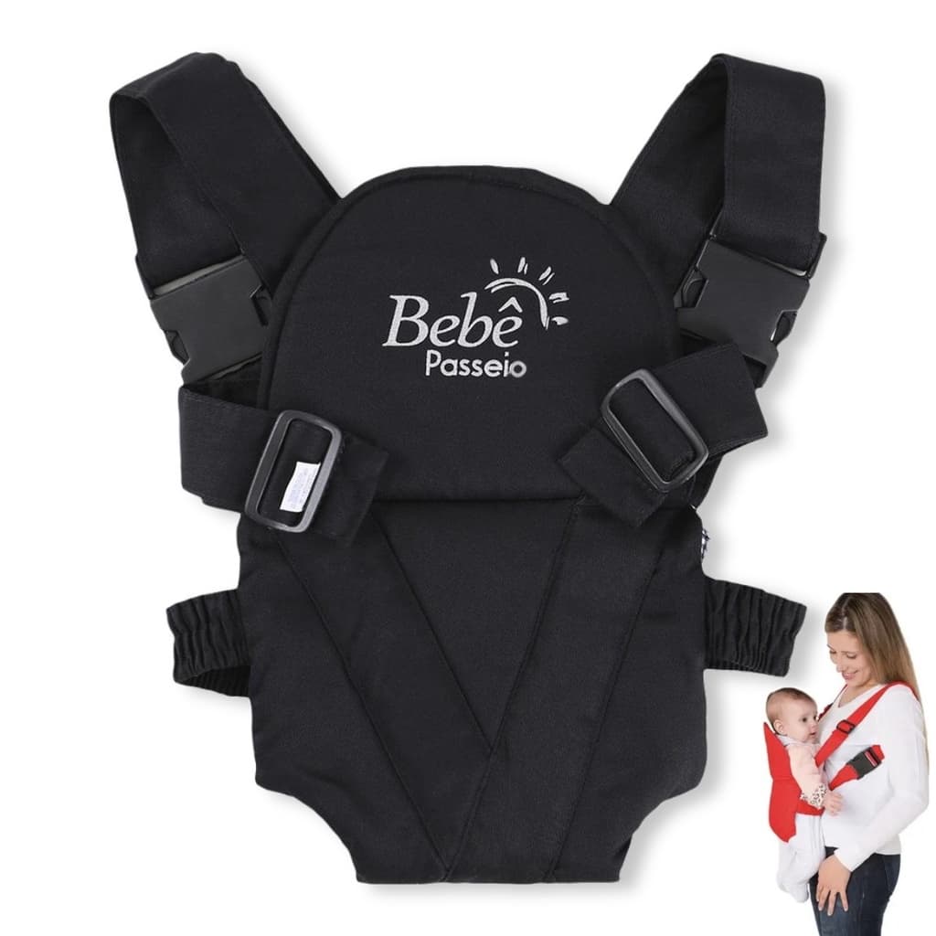 Canguru de Bebê Mamãe Passeio Viagem Varias Cores Suporte 15kg