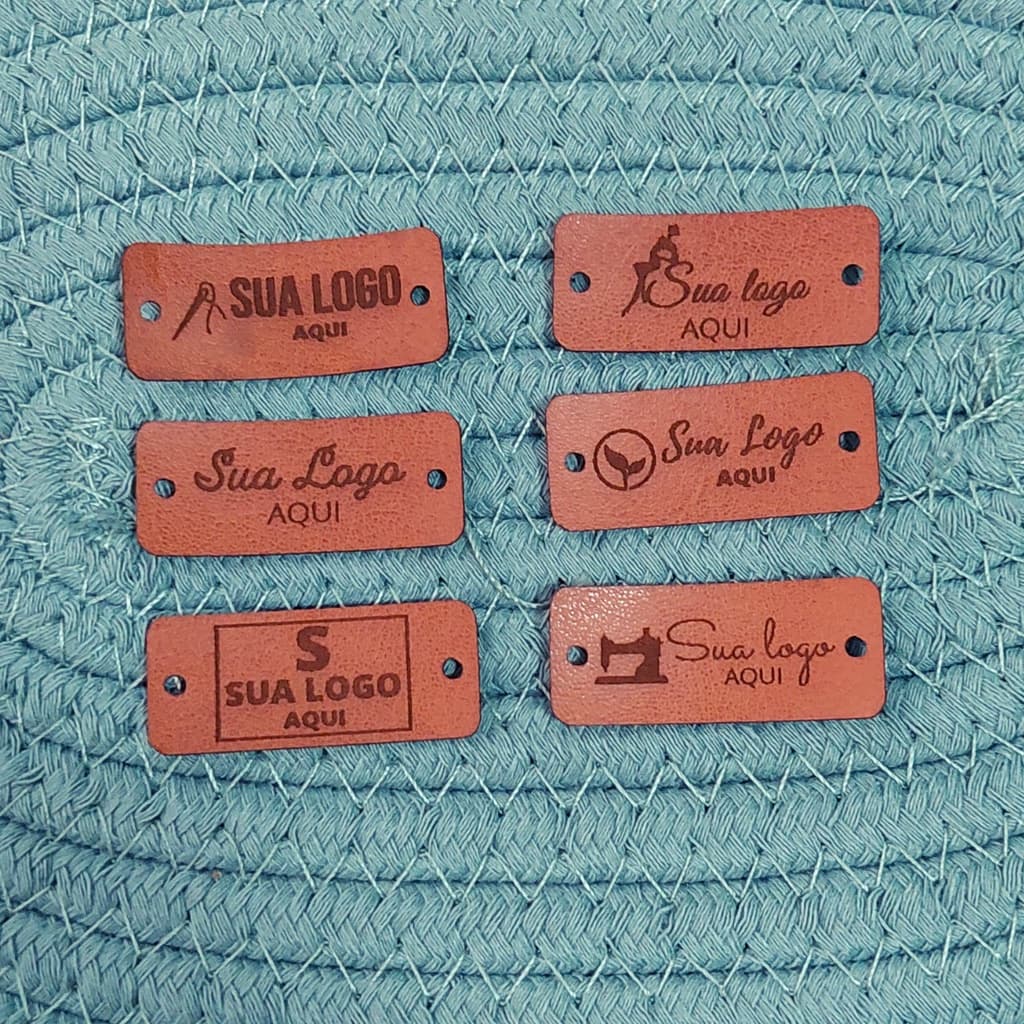 50 Etiquetas De Couro Sintetico Personalizadas Gravadas A Laser