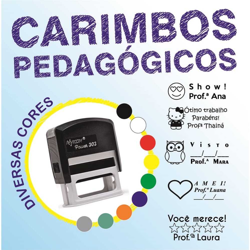 Carimbo automático visto pela professora