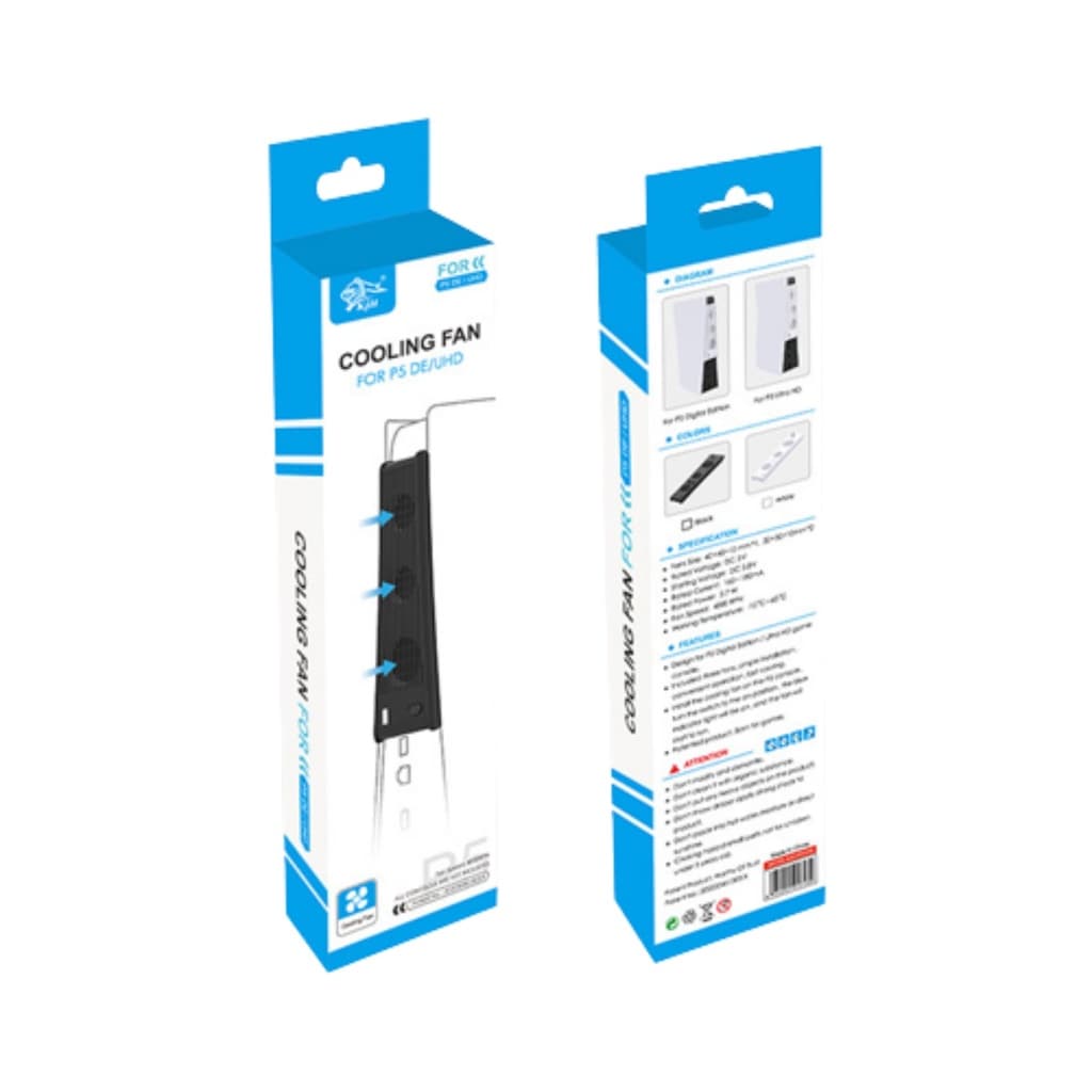 Cooler Triplo Com 03 Ventuinhas - Traseiro Para Ps5 Playstation 5