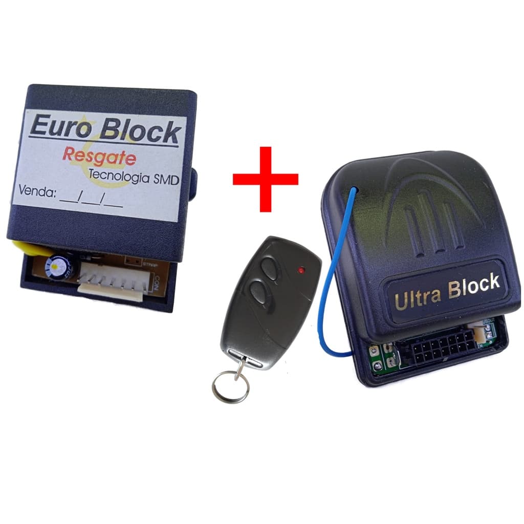 Kit Alarme C/ Controle Remoto + Bloqueador Automotivo Carro Veicular Automático