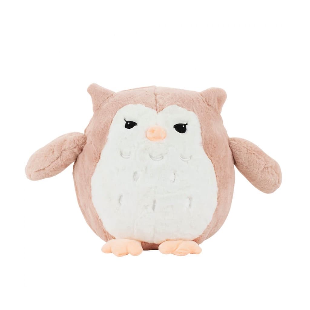Coruja de Pelúcia Rosê Olhos Charmosos 27cm Pelucia