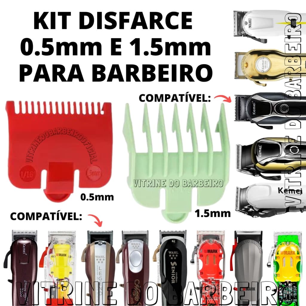 Kit Pente Para Disfarce P/ Máquinas 0,5 E 1,5 Original