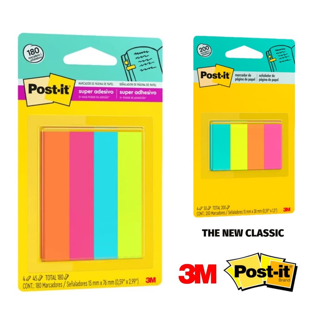 Marcador de Página Adesivo Post-it Flags 4 Cores