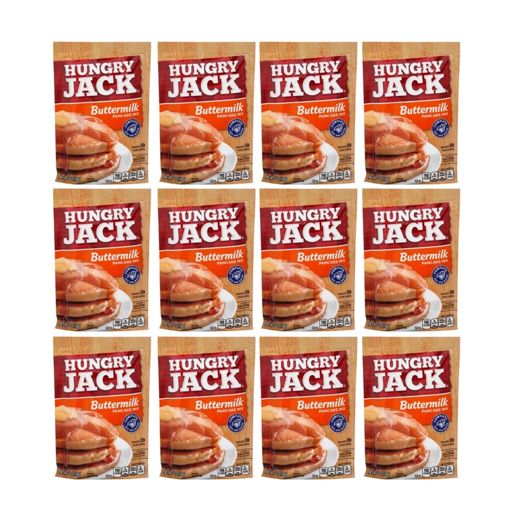12 Hungry Jack Buttermilk 198g Massa Para Panqueca E Waffle