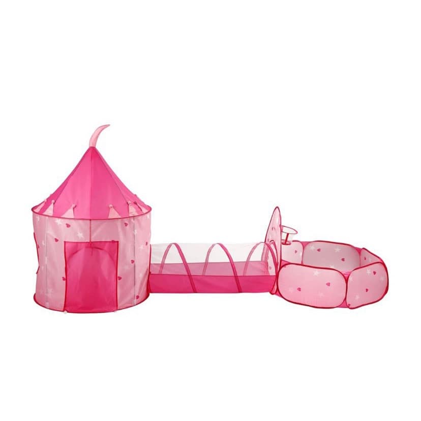 BARRACA 3 EM 1 INFANTIL DOBRAVEL PIQUENIQUE DAS PRINCESAS 3X1TOCA TUNEL PISCINA PARA BOLINHAS