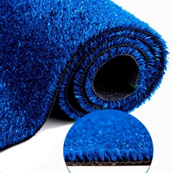 Grama Sintética Decorativa Artificial Azul 1,00m x 1,00m = 1m²- 12mm